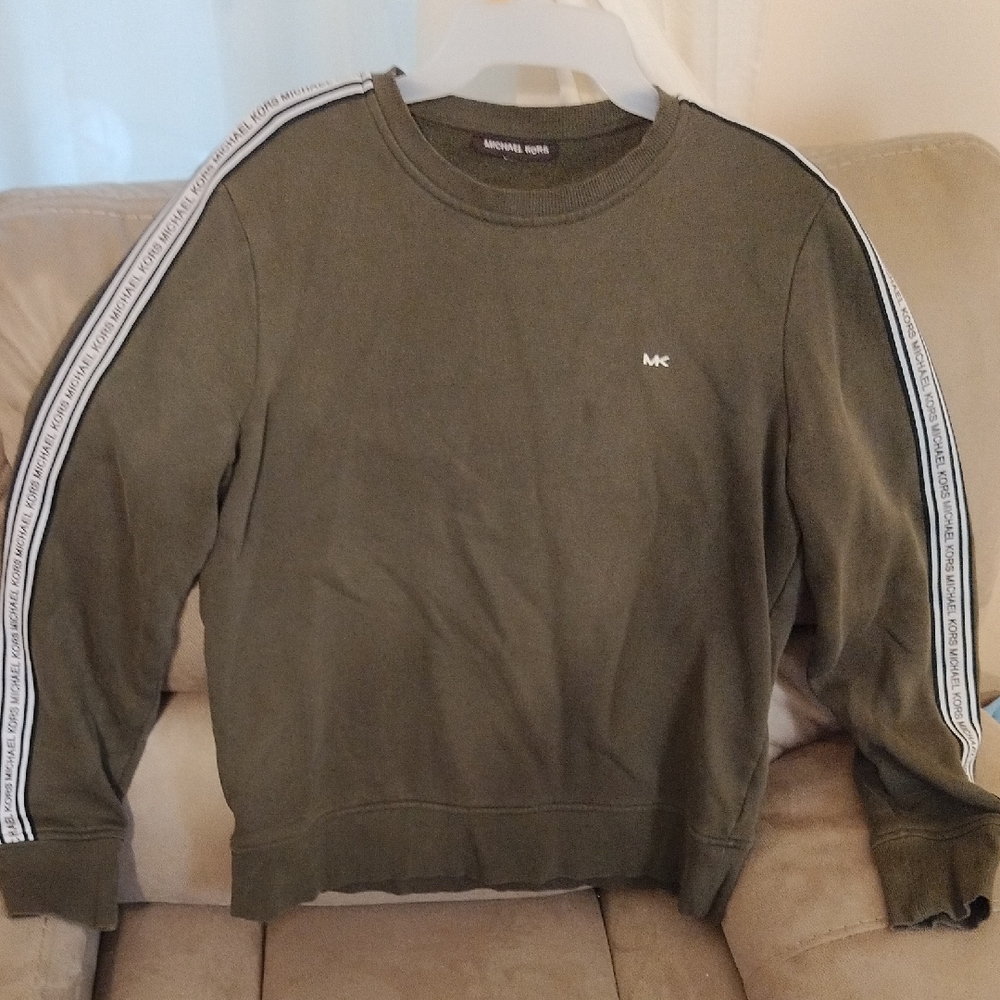 Michael Kors Men's Crewneck Sweater in Olive